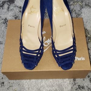 Christian Louboutin Chalumo  120 Suede Royal Blue